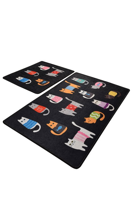 Mijölnir Juego de alfombras de baño Black Cats